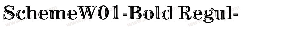 SchemeW01-Bold Regul字体转换